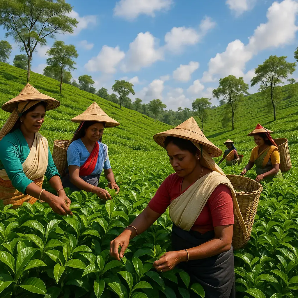 Assam View Tea Garden Culture